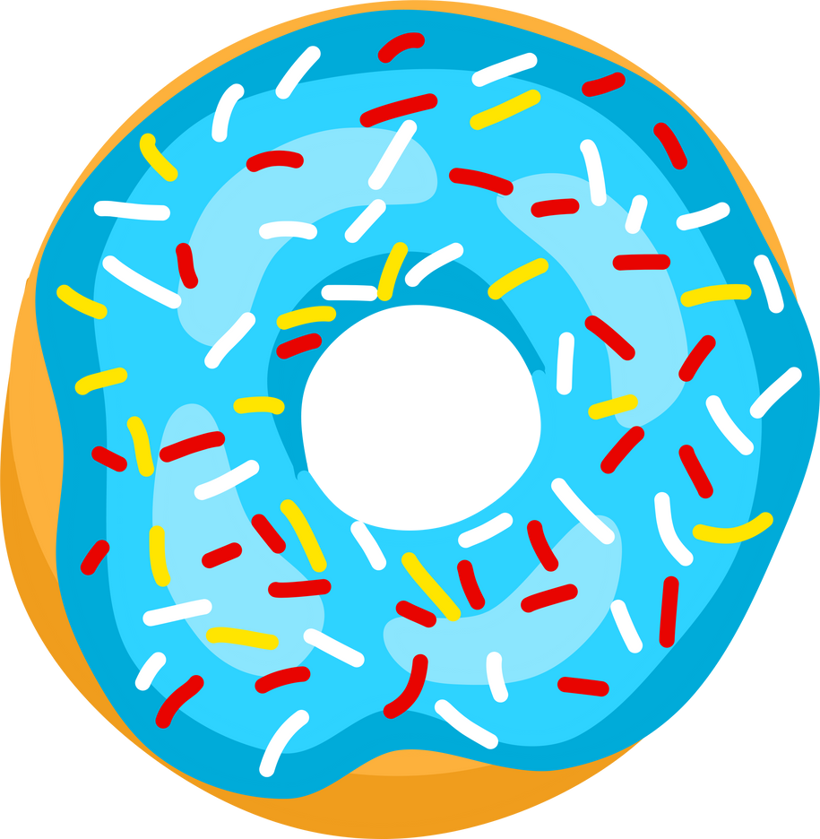 donut with blue cream